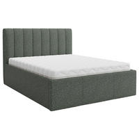 STOPPAD SÄNG ,140/200 cm  i mörkgrön  - mörkgrön, Trend, trä/textil (140/200cm) - Best Price