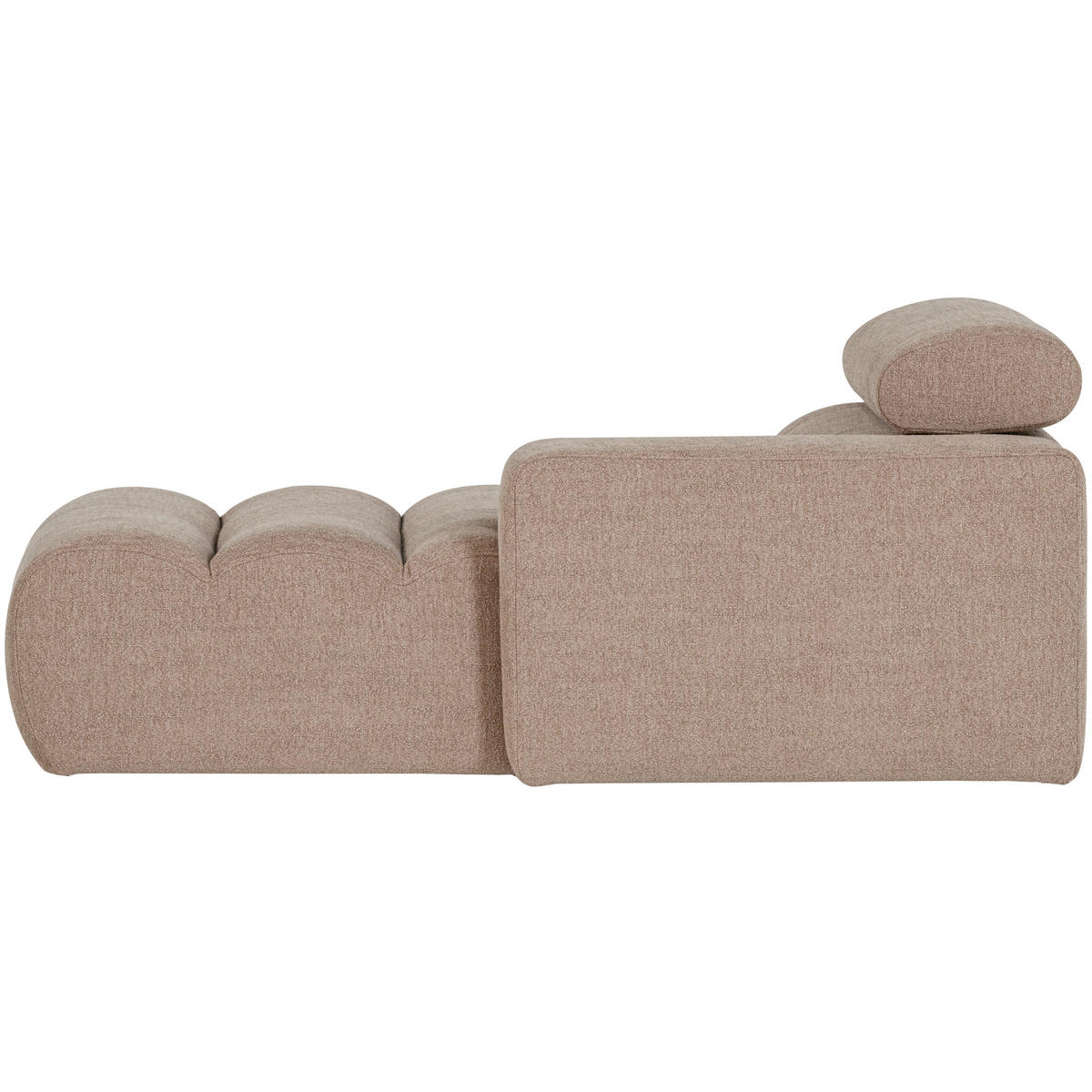 ECKSOFA Novi Taupe Bouclé  - Taupe/Schwarz, Design, Kunststoff/Textil (173/300cm) - Livetastic