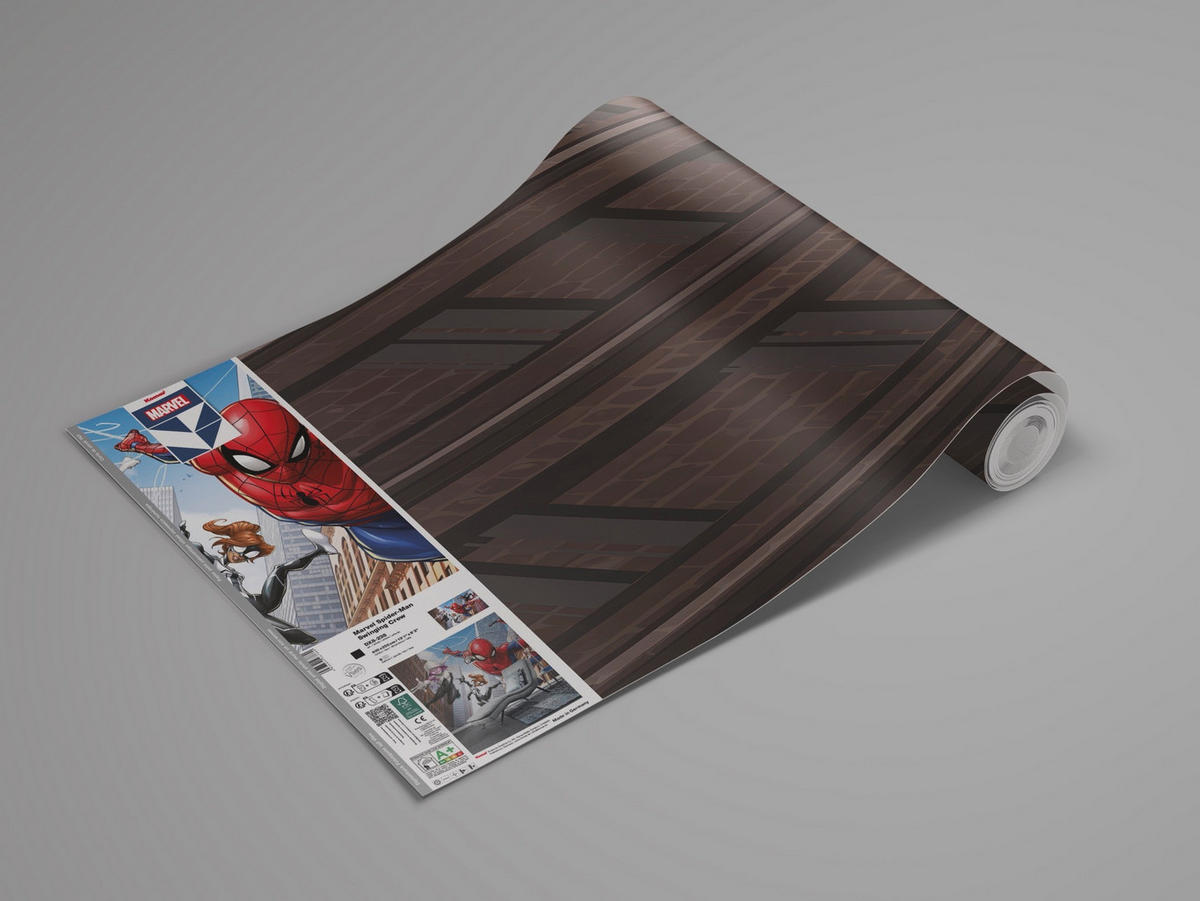 FOTOTAPETE SPIDER-MAN SWINGING CREW  - Naturfarben, Design, Textil (400/250cm) - Marvel