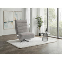 RELAXSESSEL EVE E Mikrofaser Kopfteilverstellung, Rücken echt    - Schwarz/Grau, Basics, Textil/Metall (80/109/98cm) - Sit & More