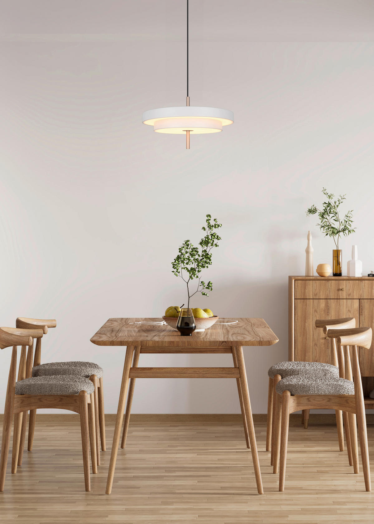 LED FÜGGESZTÉK - sárgarézszínű/szürke, Basics, fém (40/150cm)