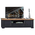 TV-ELEMENT Holzwerkstoff Eiche Artisan  - Graphitfarben/Eiche Artisan, ROMANTIK / LANDHAUS, Holzwerkstoff/Metall (193/54/51cm) - Hom`in