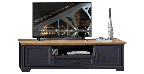 TV-ELEMENT Holzwerkstoff Eiche Artisan  - Graphitfarben/Eiche Artisan, ROMANTIK / LANDHAUS, Holzwerkstoff/Metall (193/54/51cm) - Hom`in
