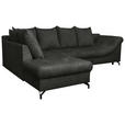 Freisteller von Carryhome ECKSOFA Schwarz Struktur.