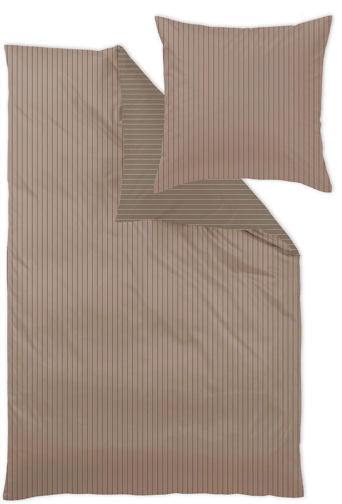 POSTELJNINA FERRARA 140/200 cm damast rjava  - rjava, Konvencionalno, tekstil (140/200cm) - Curt Bauer