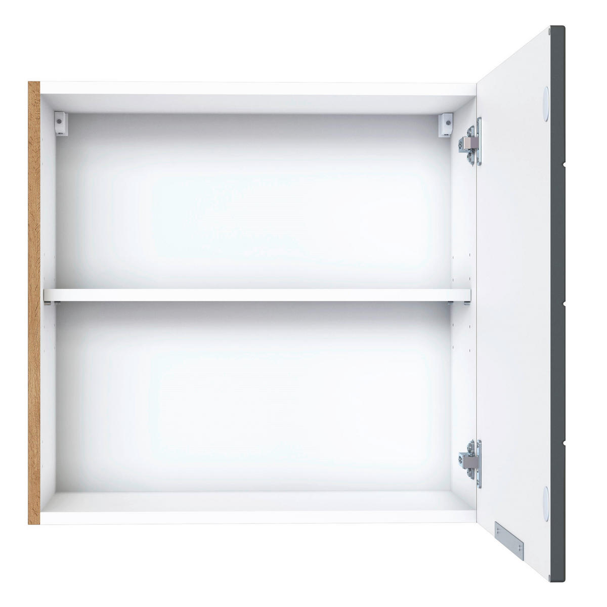 KÜCHENOBERSCHRANK 60/57/34 cm  in Grau, Eiche Wotan  - Eiche Wotan/Grau, Design, Holzwerkstoff/Metall (60/57/34cm) - Held