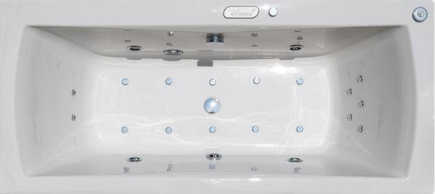 WHIRLPOOL-BADEWANNE Wandmontage   - Weiß, Basics (80/47/180cm)