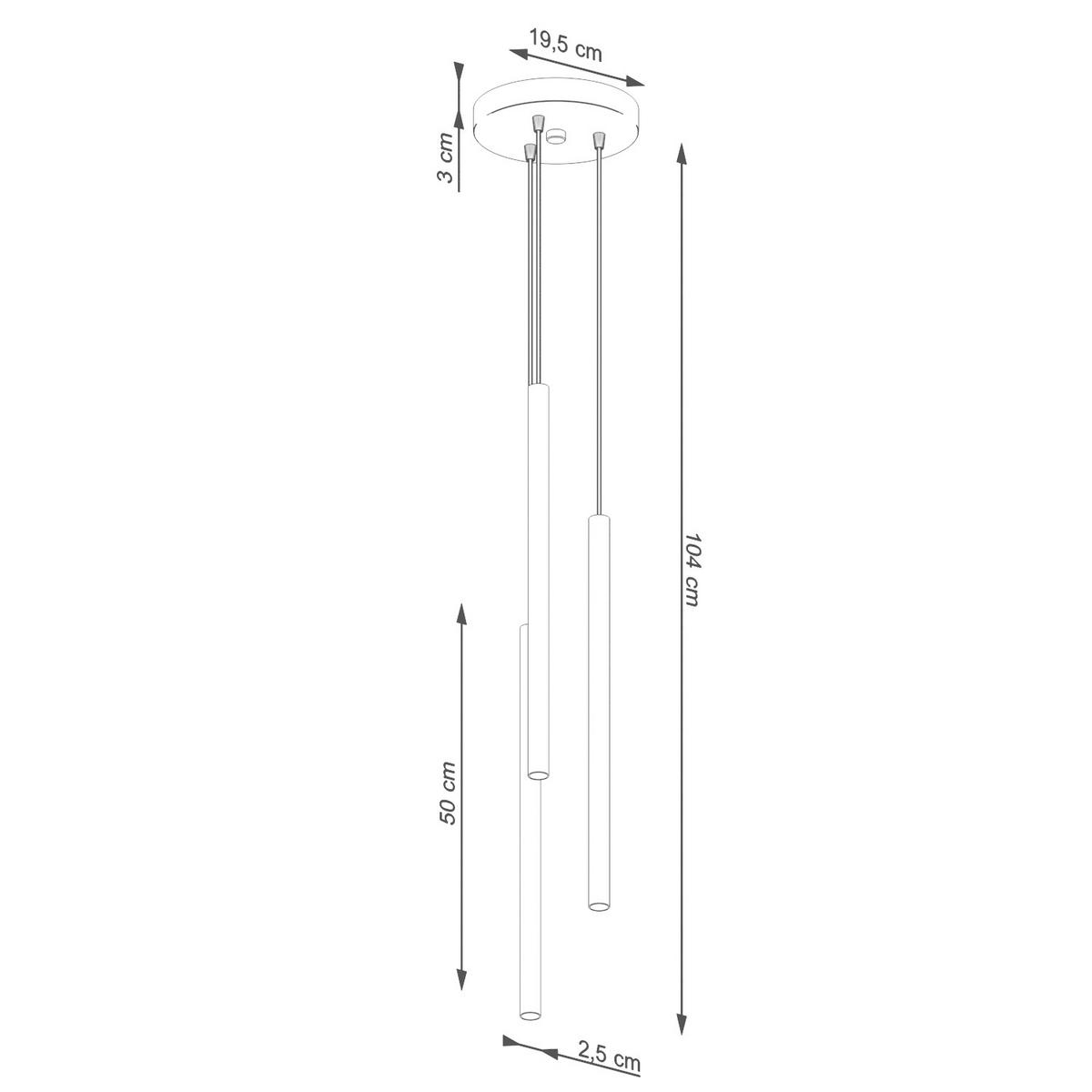 HÄNGELEUCHTE PASTELO 19.5/19.5/104 cm  - Beige, Design, Metall (19.5/19.5/104cm)