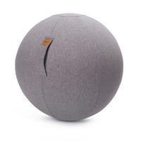 SITZBALL Filz Uni Grau 145 L  - Grau, Textil (65cm)