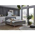 POLSTERBETT Grau 160/200 cm  - Buchefarben/Grau, KONVENTIONELL, Holz/Holzwerkstoff (160/200cm) - Carryhome