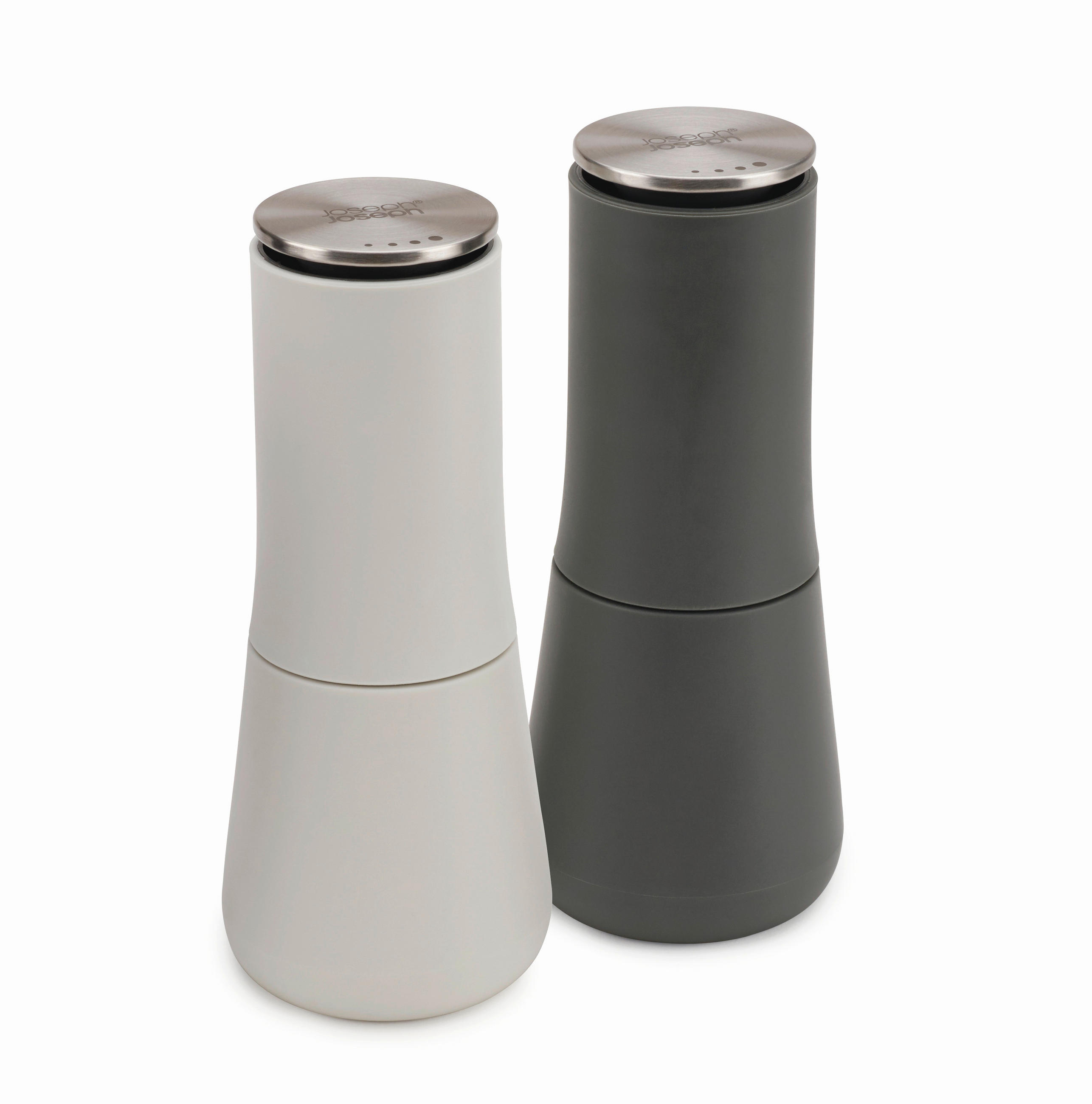 SALZ- UND PFEFFERMÜHLE    - Hellgrau/Grau, KONVENTIONELL, Keramik/Kunststoff (7/7/16,9cm) - Joseph Joseph