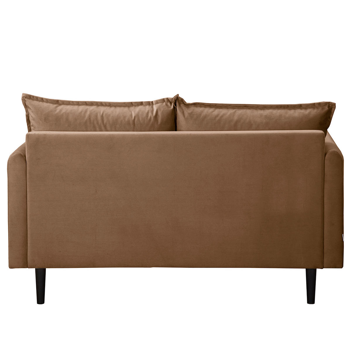 2-SITZER-SOFA JULI in Samt Dunkelbraun  - Dunkelbraun/Schwarz, Design, Holz/Textil (138/86/100cm) - P & B