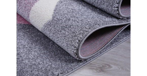WEBTEPPICH 120/170 cm Grau, Lila, Rosa, Weiß - Lila/Rosa, Textil (120/170cm) - Novel