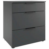 NACHTSCHRANK 54/70/41 cm  - Graphitfarben/Schwarz, Design, Holzwerkstoff/Kunststoff (54/70/41cm) - Boxxx