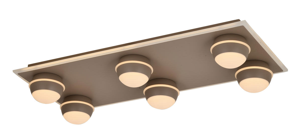 LED-DECKENLEUCHTE Biarritz 74/32/12,5 cm  - Sandfarben, Design, Kunststoff/Metall (74/32/12,5cm)
