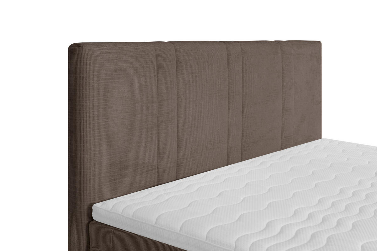 BOXSPRINGBETT 180/200 cm  in Braun  - Schwarz/Braun, Design, Textil/Metall (180/200cm) - Welnova