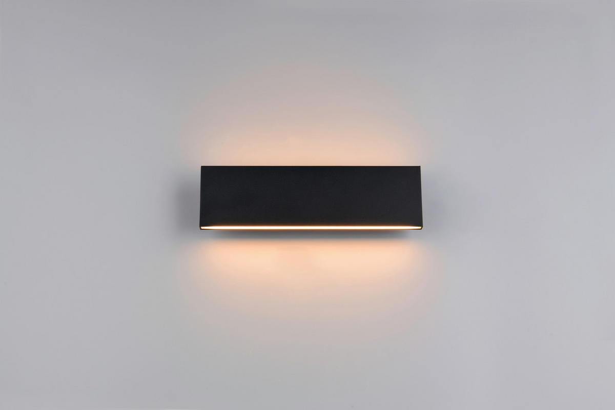 LED-WANDLEUCHTE 28/4,5/8 cm  - Schwarz, Design, Kunststoff/Metall (28/4,5/8cm) - Novel
