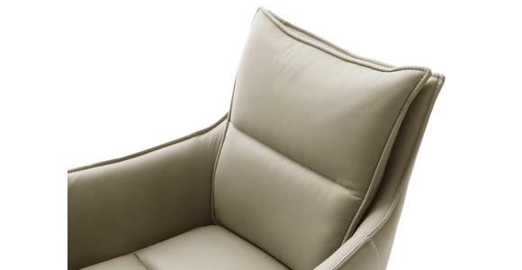 ARMLEHNSTUHL in Edelstahl beschichtet - Edelstahlfarben/Cappuccino, Design, Textil/Metall (60/90/65cm) - Novel