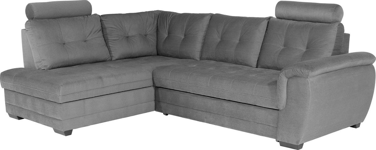 ECKSOFA in Webstoff Beige  - Dunkelbraun/Beige, Konventionell, Kunststoff/Textil (183/251cm) - Livetastic