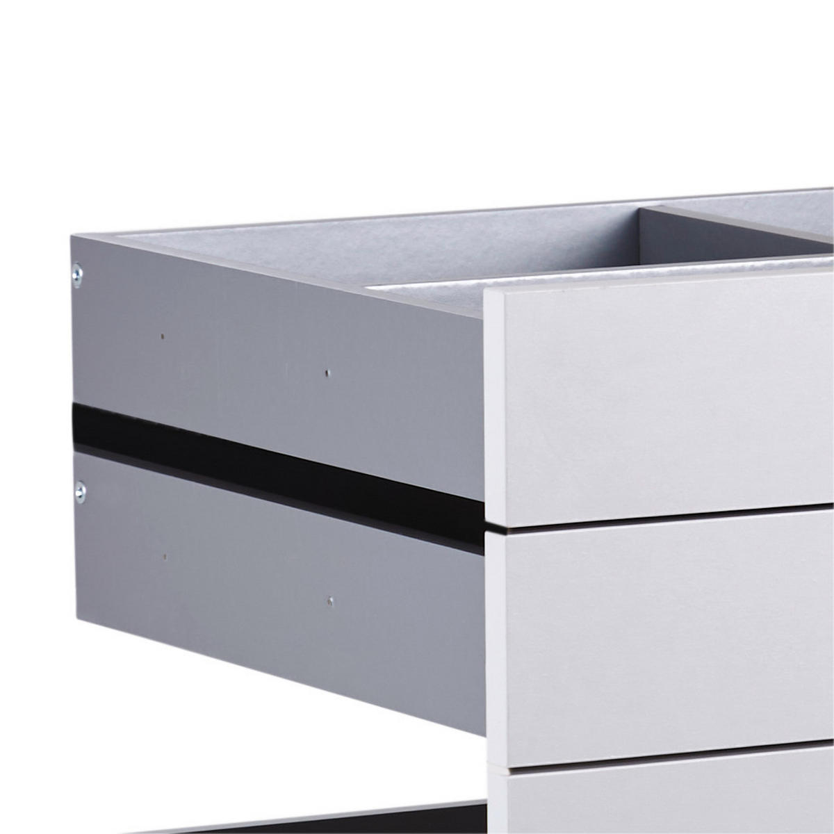 SCHUBLADENSET 90,9/82/46,8 cm   - Hellgrau, Konventionell, Holzwerkstoff (90,9/82/46,8cm) - Hom`in