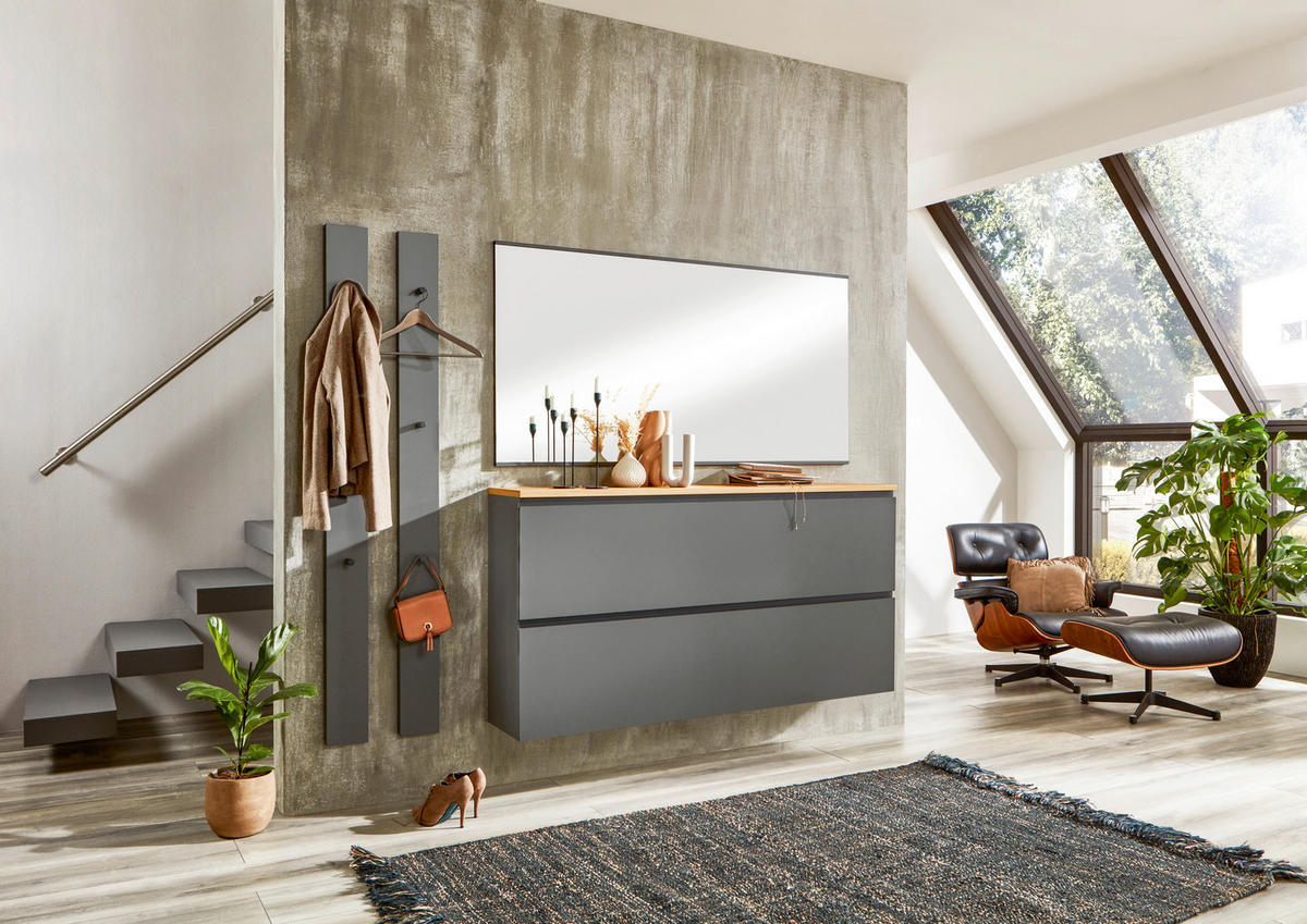 WANDSPIEGEL 158/80/2 cm  - Grau, Design, Glas/Holz (158/80/2cm) - Dieter Knoll