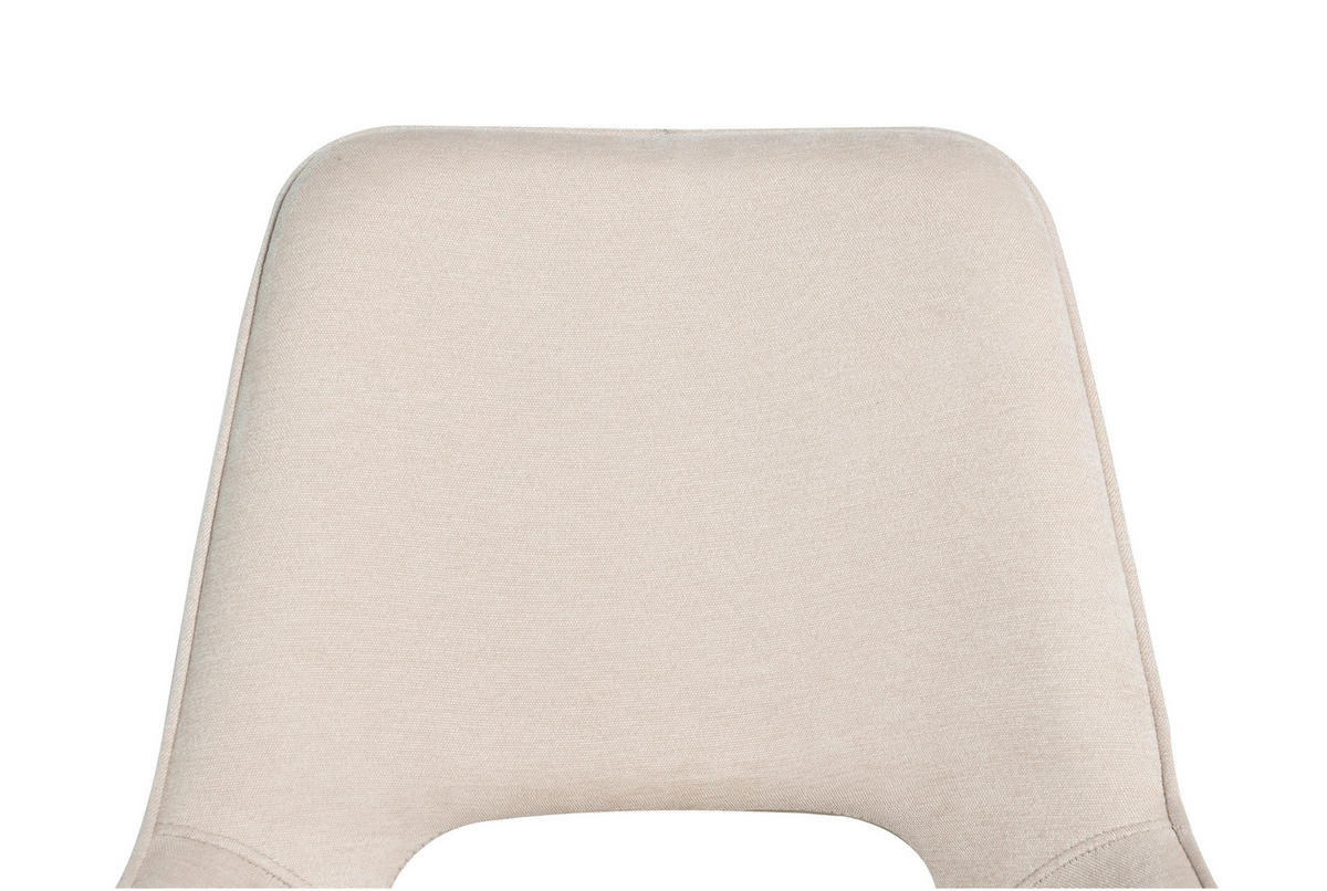 STUHL   Samt  Beige  - Beige, MODERN, Textil/Metall (50/86/62cm) - Livetastic