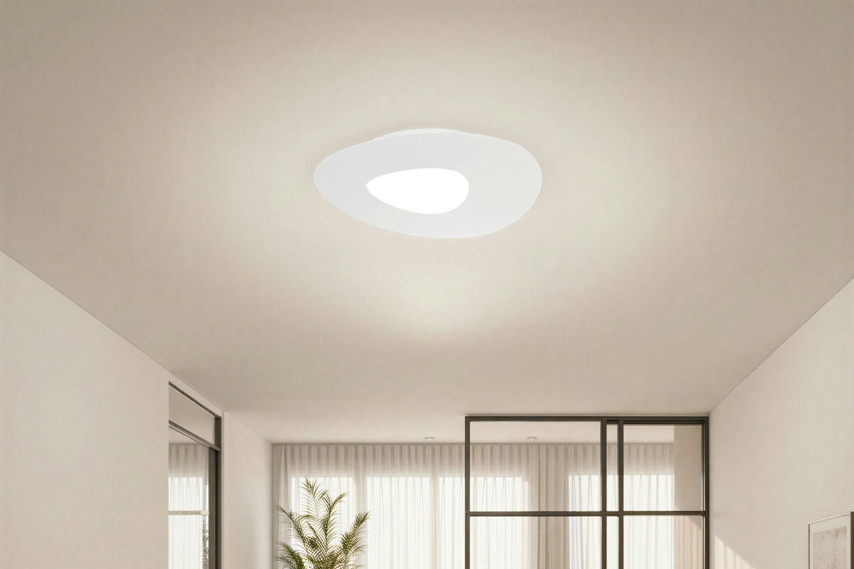 LED-DECKENLEUCHTE 70/50/3,5 cm   - Weiß, Design, Metall (70/50/3,5cm) - BOPP