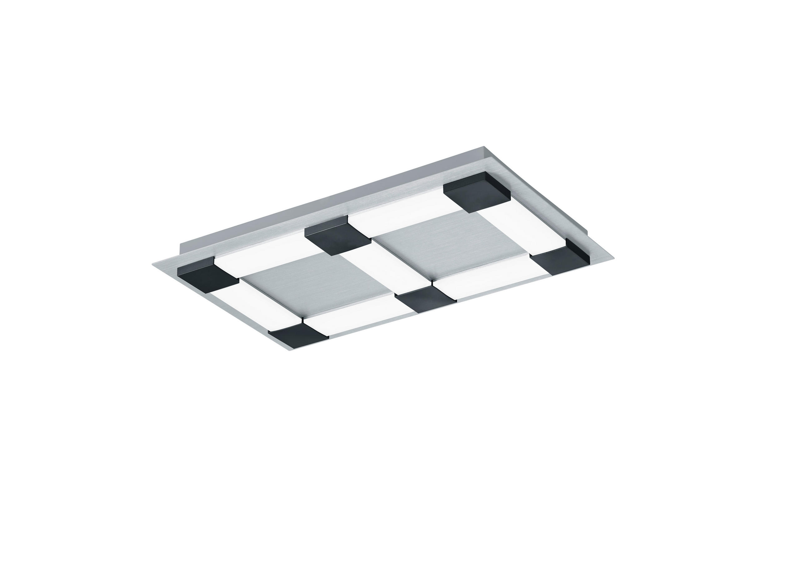 LED-DECKENLEUCHTE Plain 60/36/6 cm  - Anthrazit, Design, Metall (60/36/6cm) - BOPP
