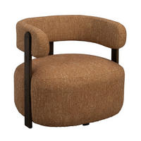 FÅTÖLJ i metall, textil bärnstensfärgad  - brun/bärnstensfärgad, Modern, metall/trä (74/69/74cm) - Rowico