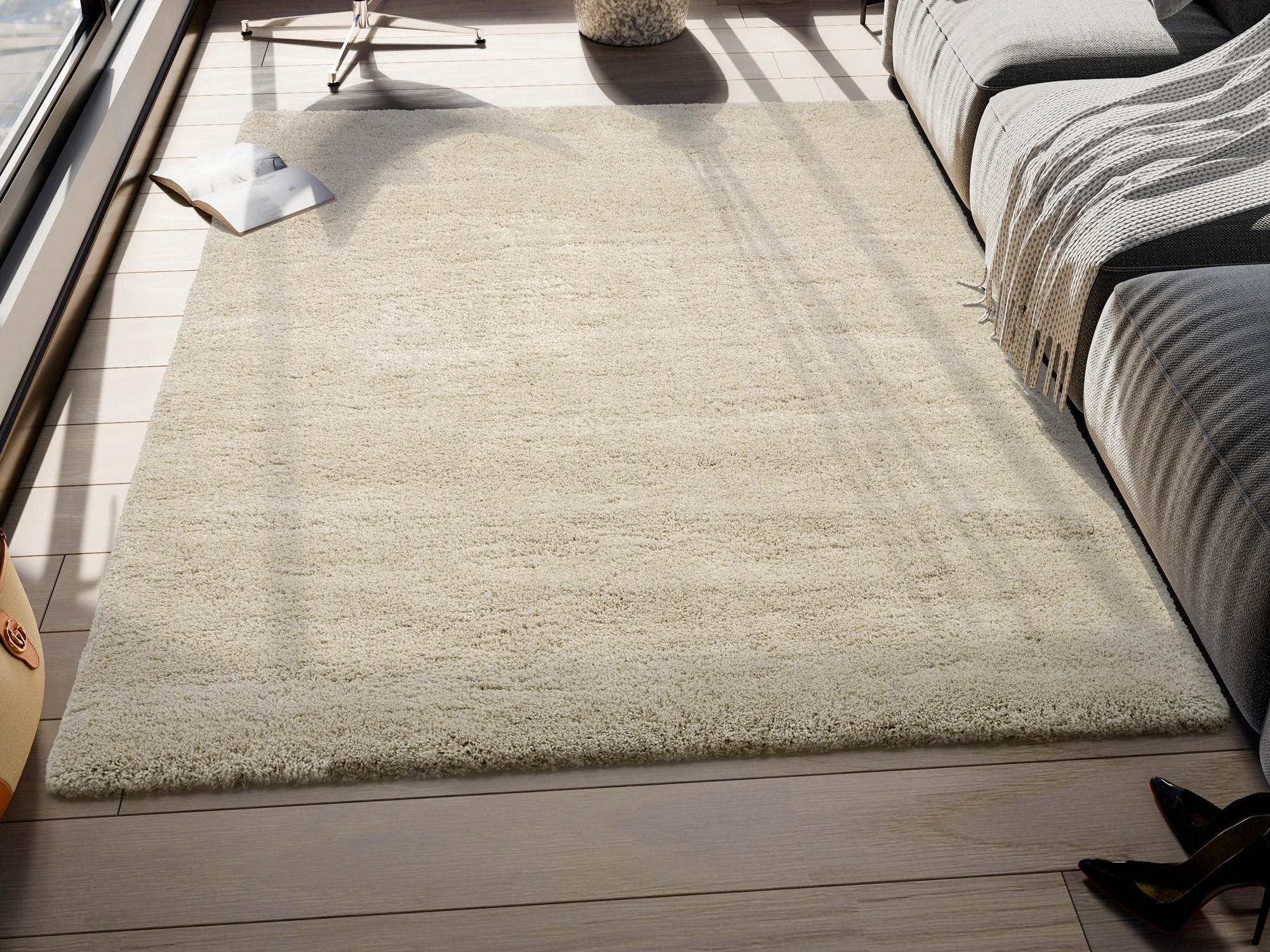 HOCHFLORTEPPICH 160/230 cm Longo Beige  - Beige, Basics, Textil (160/230cm) - Novel