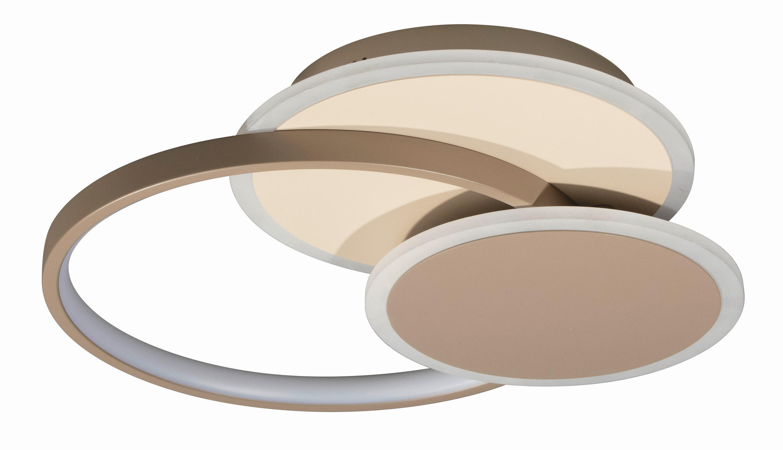 LED-DECKENLEUCHTE Tomo 40 cm  - Greige, Design, Metall (40/39,5/7cm) - Fischer & Honsel