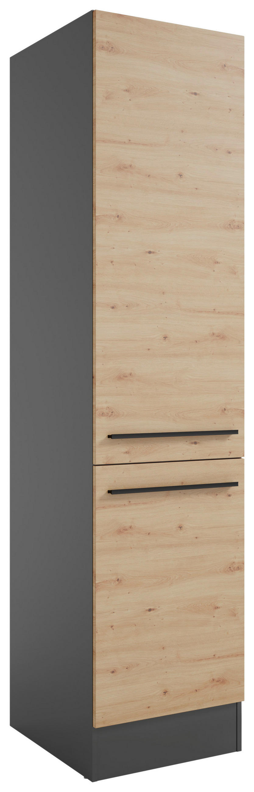 APOTHEKERSCHRANK 50/211/57 cm  in Anthrazit, Eiche Artisan  - Anthrazit/Schwarz, Design, Holzwerkstoff/Kunststoff (50/211/57cm) - MID.YOU