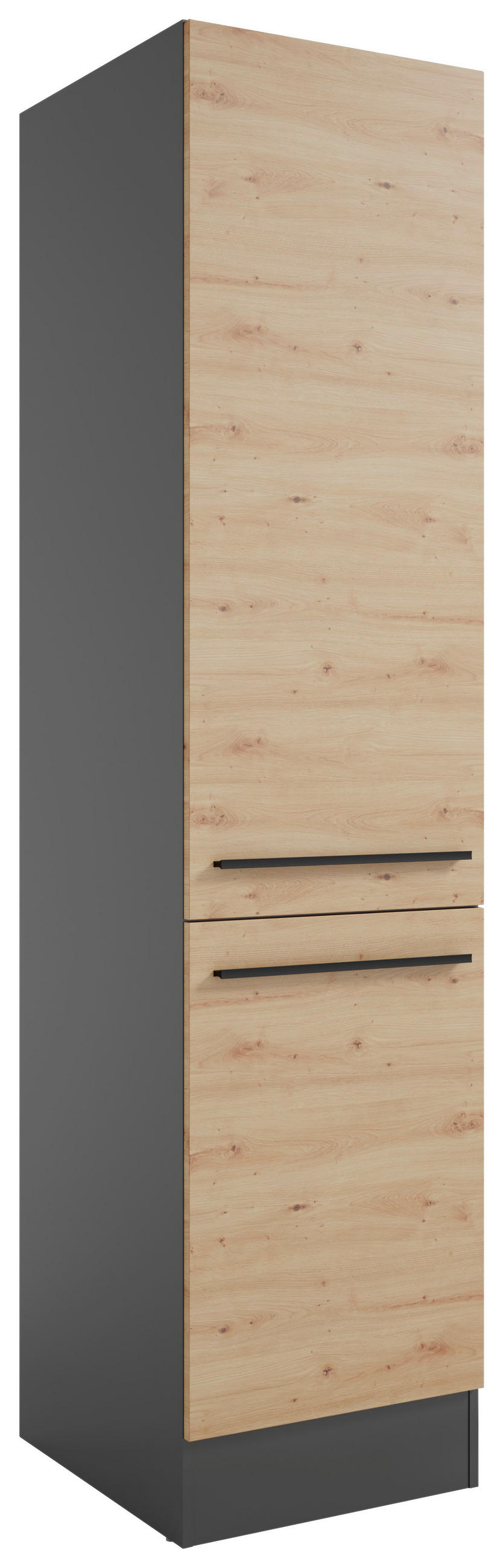 APOTHEKERSCHRANK 50/211/57 cm  in Anthrazit, Eiche Artisan  - Anthrazit/Schwarz, Design, Holzwerkstoff/Kunststoff (50/211/57cm) - MID.YOU