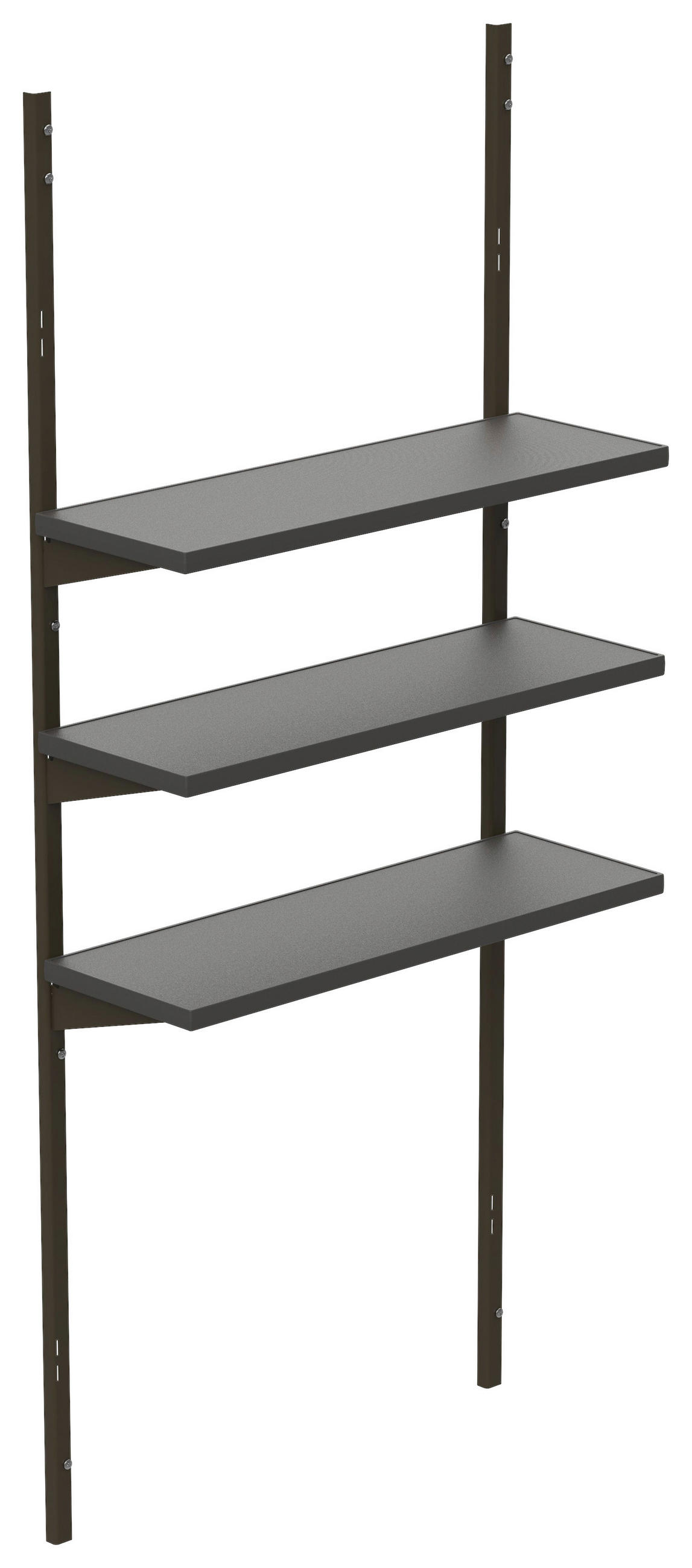 GARTENREGALSET Kunststoff  - Anthrazit, Basics, Kunststoff (76/2,5/25cm) - Ambia Garden