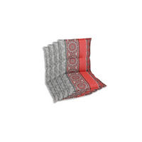 SESSELAUFLAGENSET Ornament  - Rot/Hellgrau, Basics, Textil (50/7/100cm)