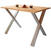 SCHREIBTISCH  in Silberfarben, Honigeiche  - Honigeiche/Silberfarben, Design, Holzwerkstoff/Metall (160/76/80cm) - MID.YOU