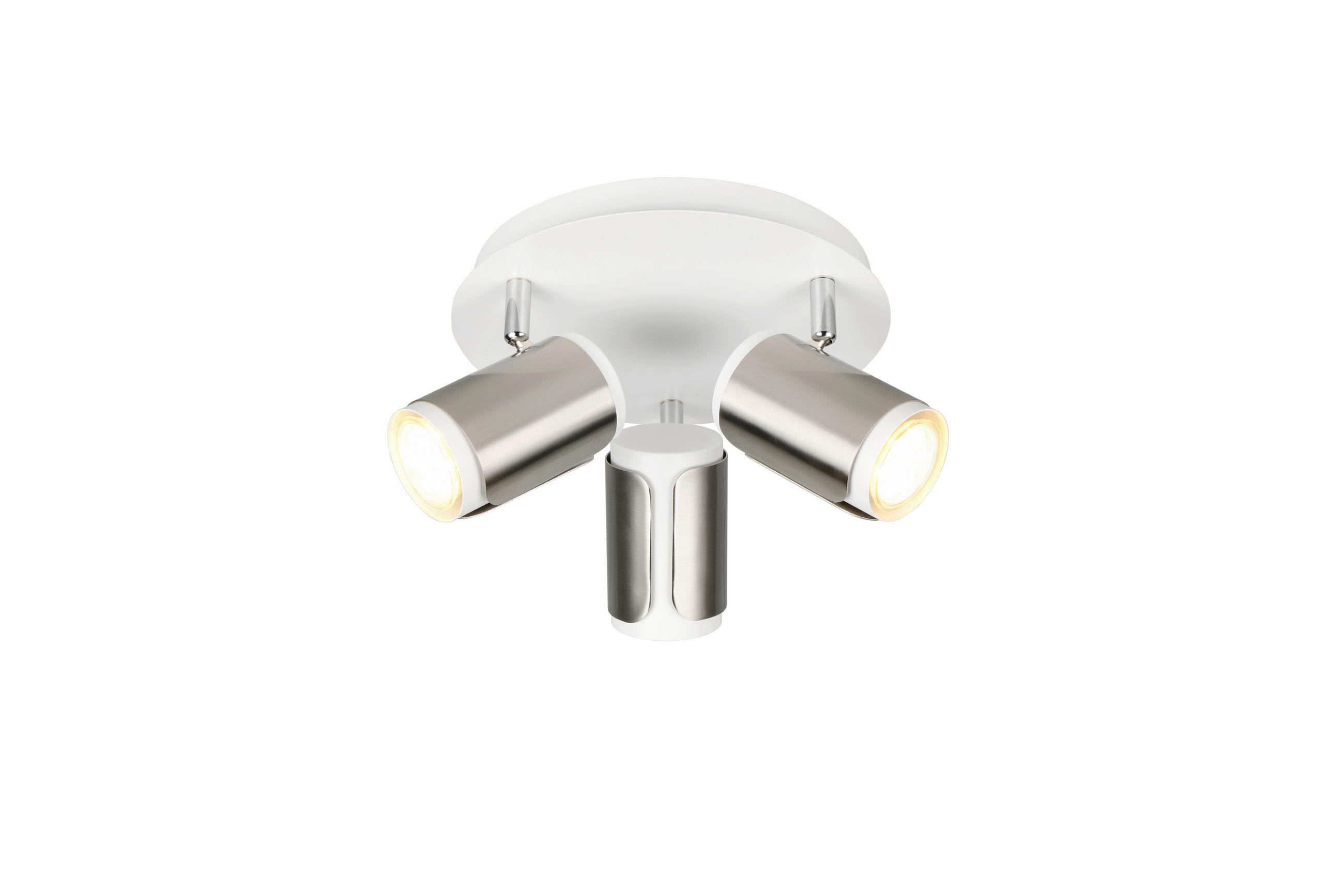 STRAHLER 30/16 cm - Weiß/Nickelfarben, KONVENTIONELL, Metall (30/16cm) - Trio Leuchten