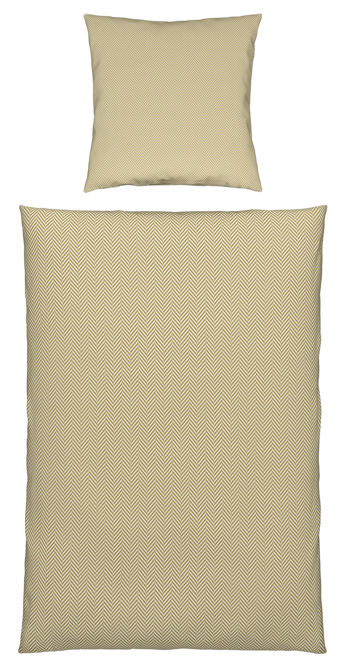 BETTWÄSCHE Flanell 155/220 cm  - Sandfarben/Weiß, Textil (155/220cm) - Novel