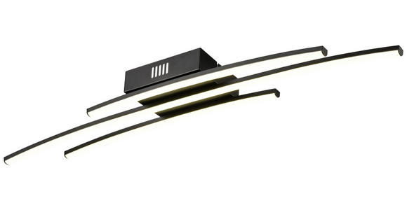 LED-Deckenleuchte Jonas - Schwarz, MODERN, Kunststoff/Metall (77,2/15/12cm) - Luca Bessoni