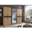 DREHTÜRENSCHRANK  in Eiche Artisan, Graphitfarben  - Schwarz/Graphitfarben, KONVENTIONELL, Glas/Holzwerkstoff (270/208/58cm) - Carryhome