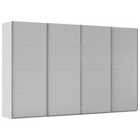 SCHWEBETÜRENSCHRANK 361/235/68 cm,  in Seidengrau, 4 Tür(en)  - Chromfarben/Seidengrau, Design, Holzwerkstoff/Metall (361/235/68cm) - Novel