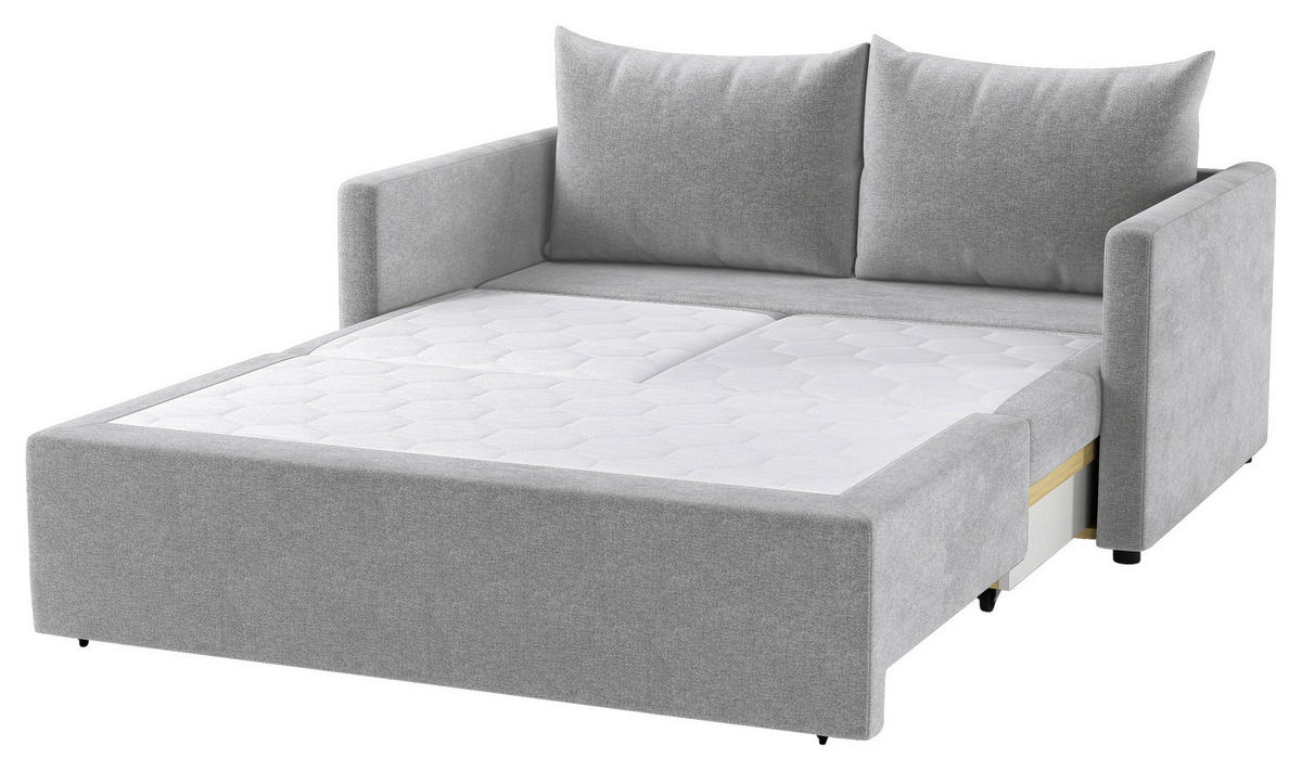 SCHLAFSOFA Flachgewebe Grau  - Schwarz/Grau, Design, Kunststoff/Textil (152/89/92cm) - MID.YOU