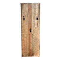 GARDEROBENPANEEL  in 35/110/3 cm  - Schwarz/Naturfarben, Design, Holz/Metall (35/110/3cm) - MID.YOU