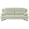3-SITZER-SOFA in Leder Creme  - Creme, Design, Leder/Metall (215/90/109cm)