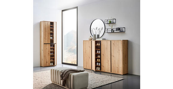 SCHUHSCHRANK 70/210/34 cm - Eichefarben, KONVENTIONELL, Holzwerkstoff (70/210/34cm) - Xora