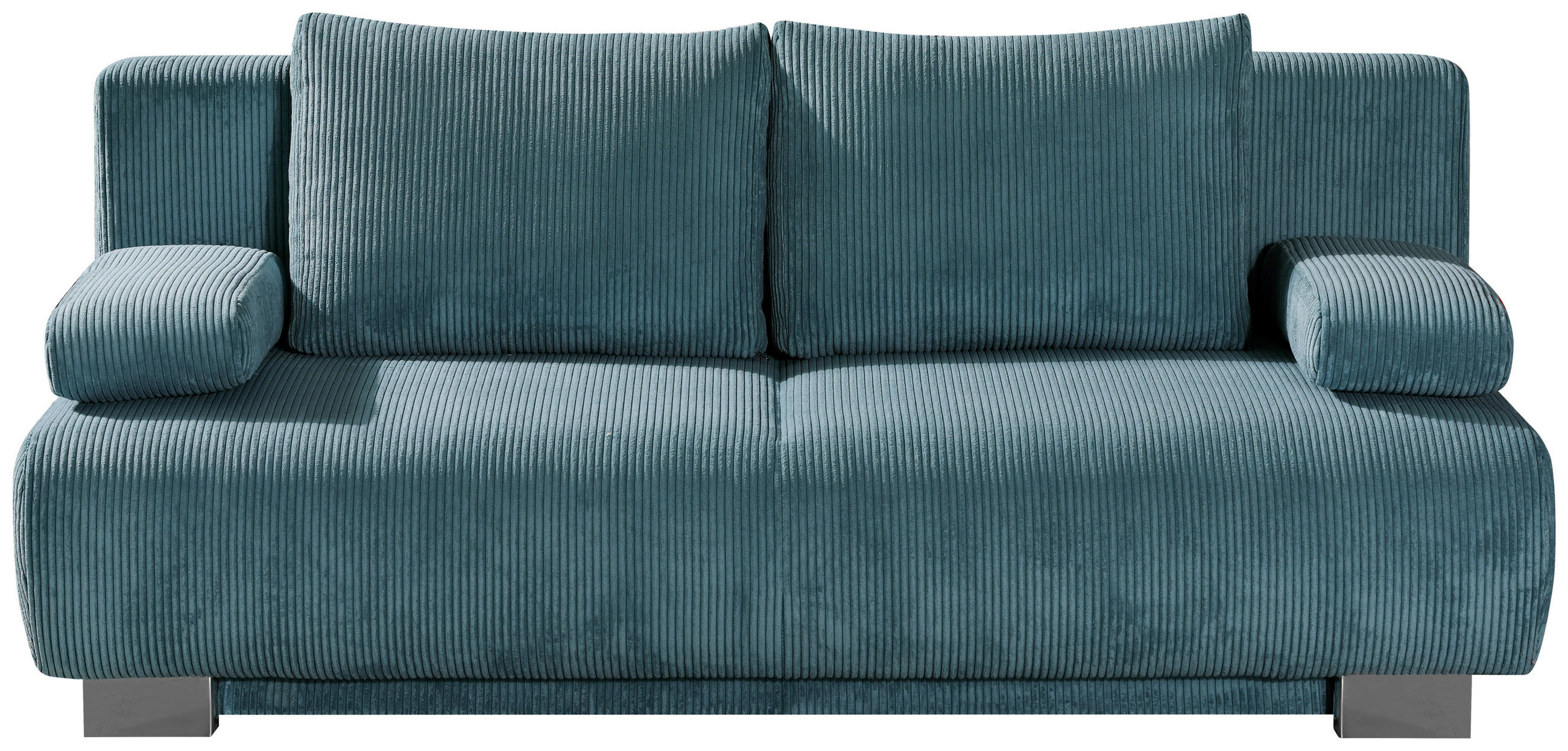 SCHLAFSOFA Cord Türkis  - Türkis, KONVENTIONELL, Textil/Metall (196/89/94cm) - Novel