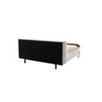 POLSTERBETT Beleuchtung 140/200 cm  in Creme  - Creme/Schwarz, MODERN, Textil/Metall (140/200cm) - Novel