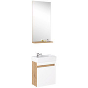BADEZIMMER - Eichefarben/Weiß, Design, Glas/Keramik (43/26cm) - Xora