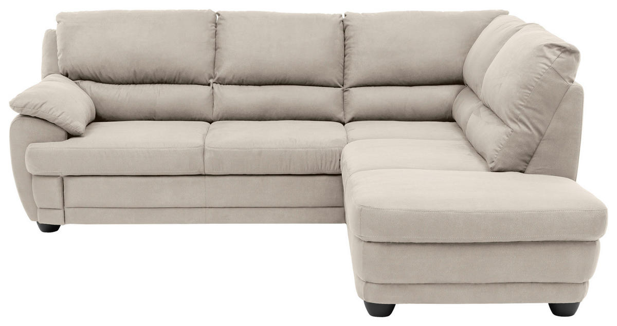 ECKSOFA in Mikrofaser Sandfarben  245/225 cm  - Sandfarben, Design, Kunststoff/Textil (245/225cm) - Livetastic