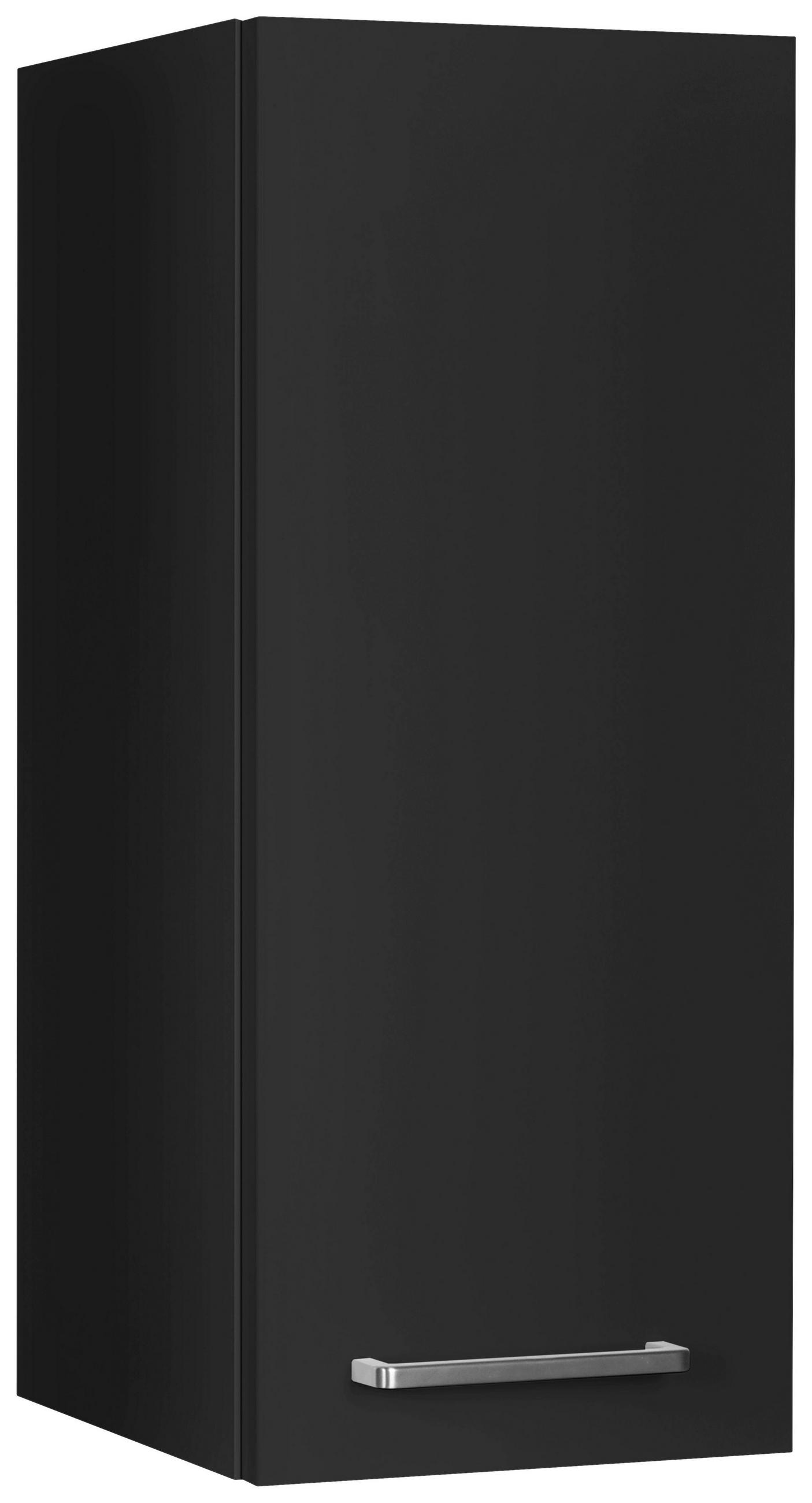 KÜCHENOBERSCHRANK 30/72/35 cm  in Schwarz  - Edelstahlfarben/Schwarz, MODERN, Holzwerkstoff/Metall (30/72/35cm) - Nobilia